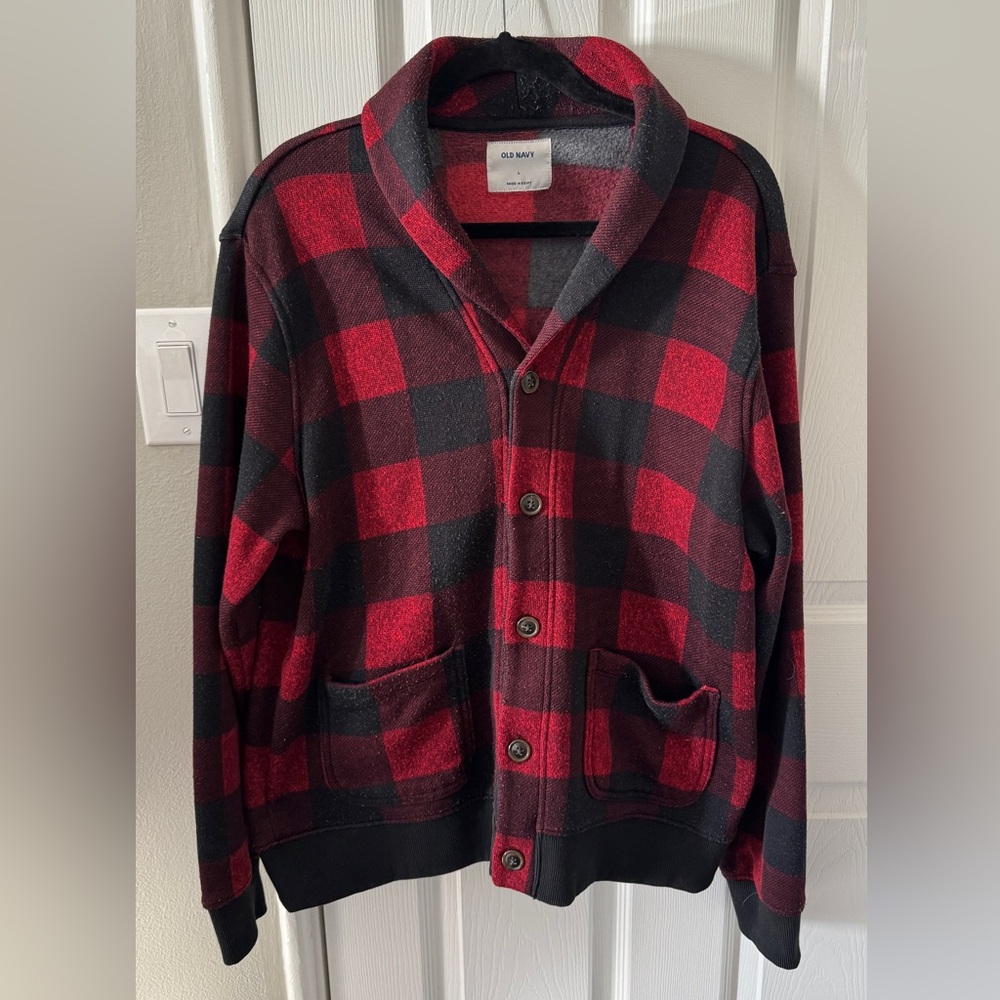Old Navy Buffalo Check Cardigan
